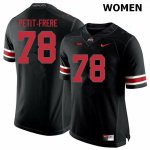 NCAA Ohio State Buckeyes Women's #78 Nicholas Petit-Frere Blackout Nike Football College Jersey IQD8645EG